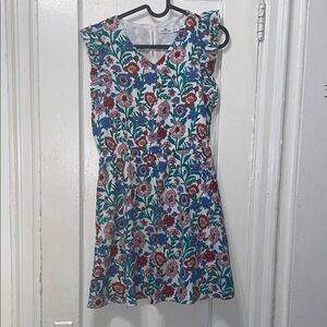 Vineyard Vines Floral Mini Dress - Blue, Red, Green